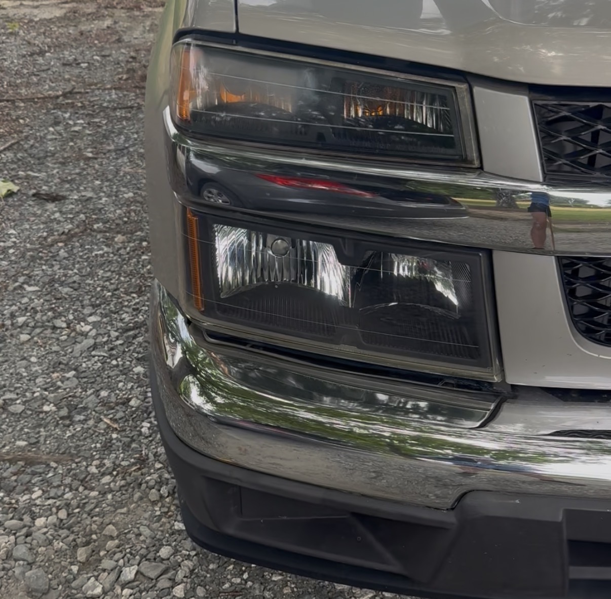 Headlight after restoration