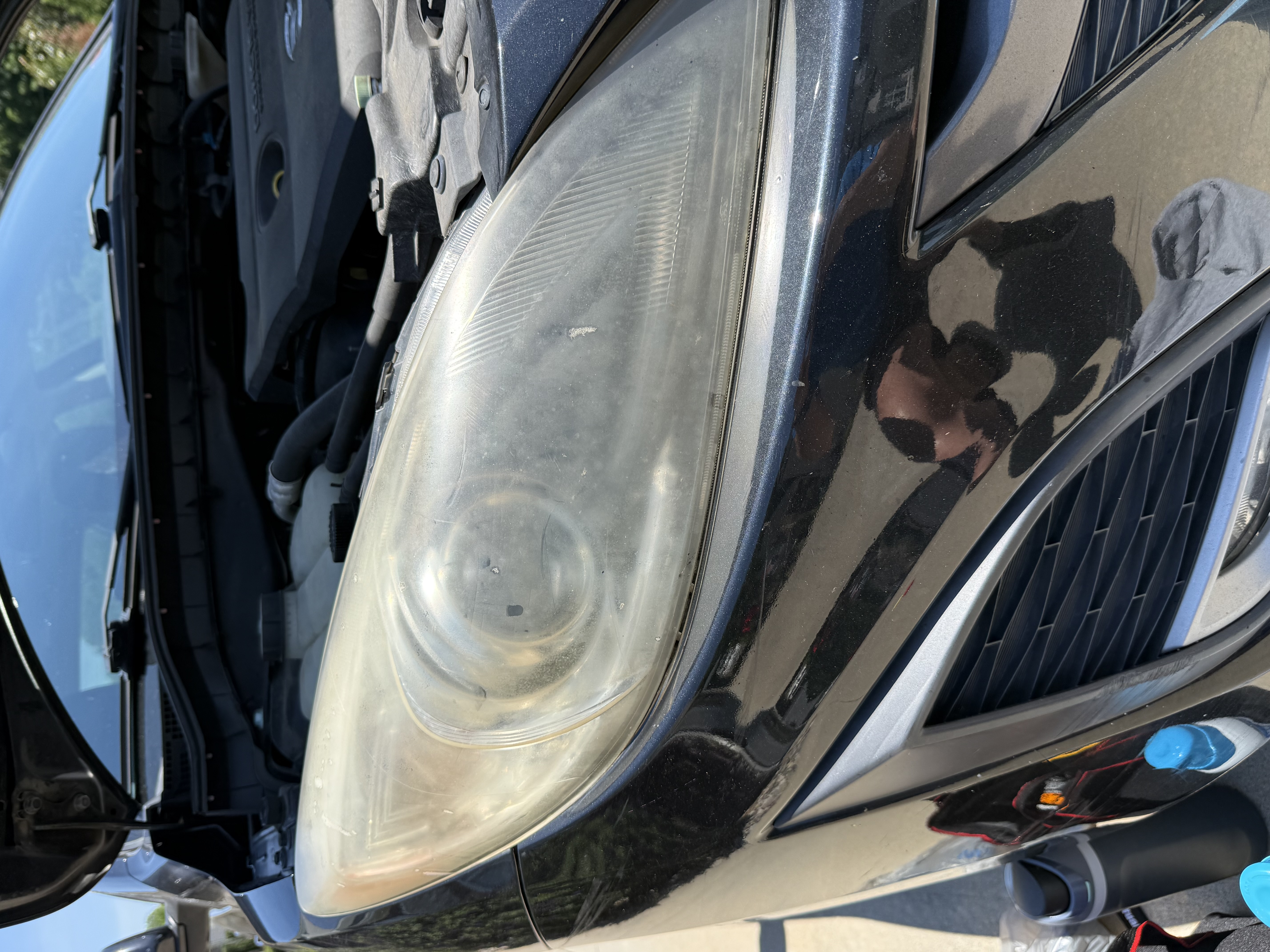 Headlight before restoration