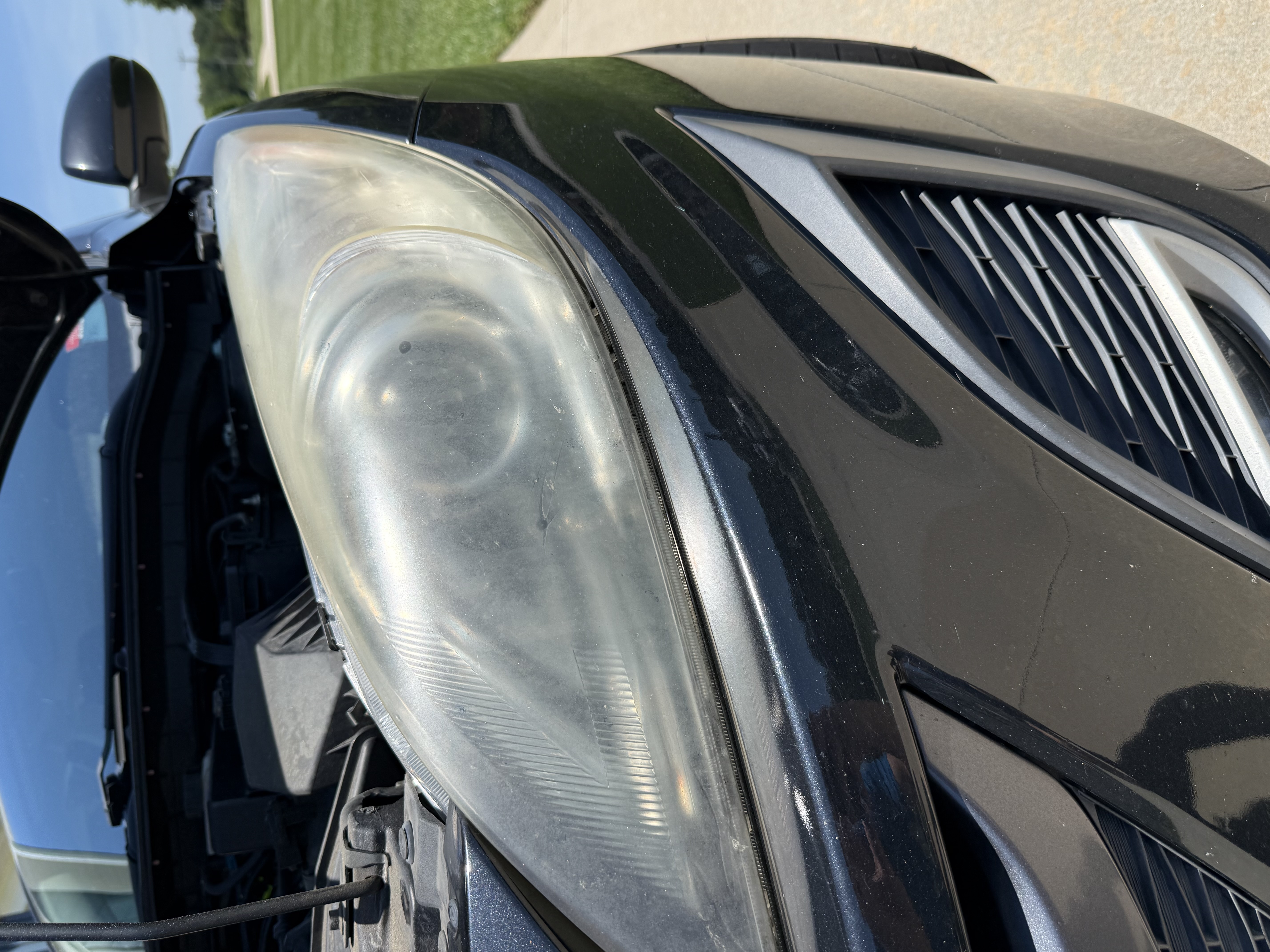 Headlight before restoration